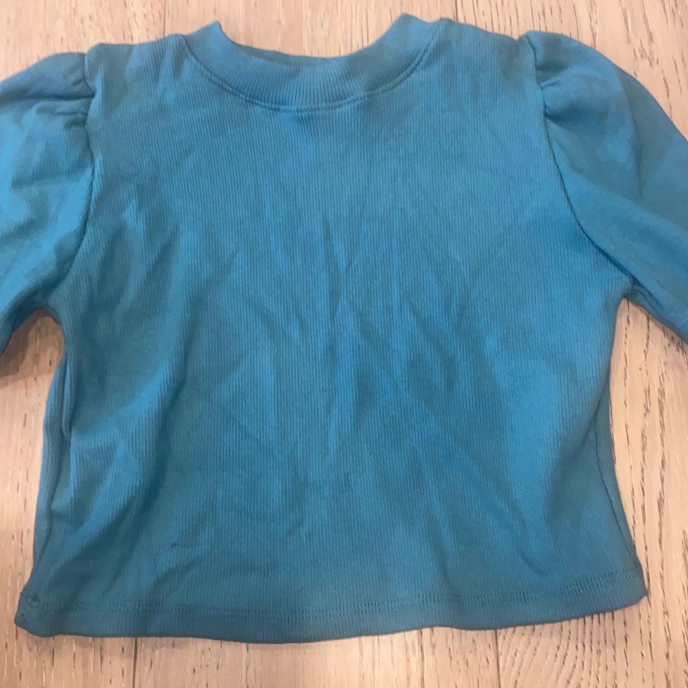 Teal crop top